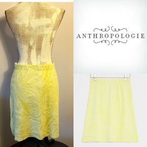 Aldo Martins + Anthropologie Chartreuse Mini Skirt